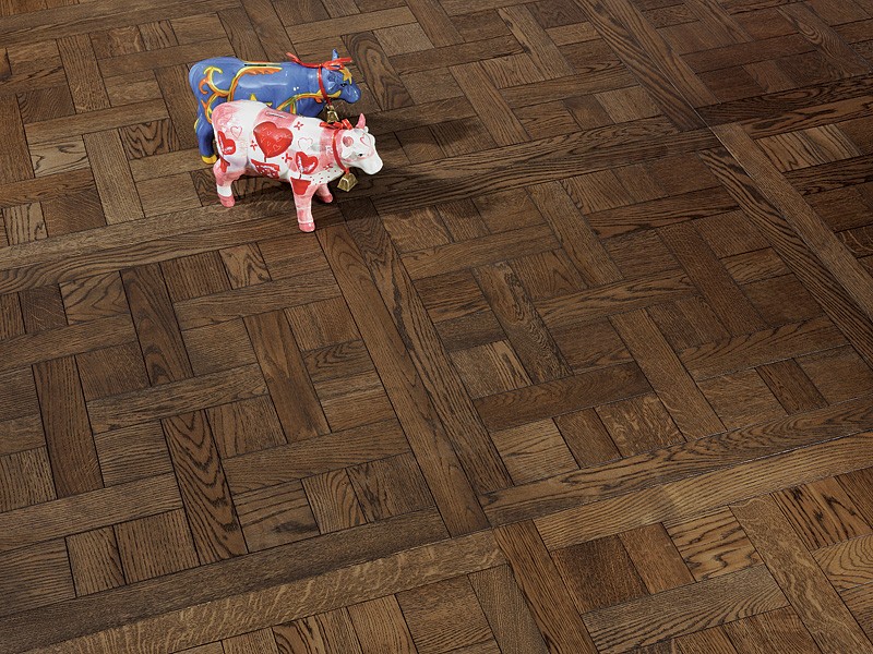 Модульный паркет COSWICK Дуб Шаверни 19.05х635х635 мм, твердый воск комби, Старая венеция, 2-х сл